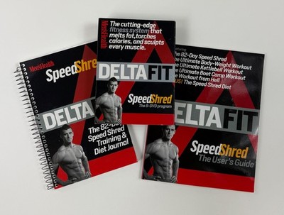 Delta Fit Speed Shred 8-Disc DVD Program - Men's Health Fitness, Journal, Guide