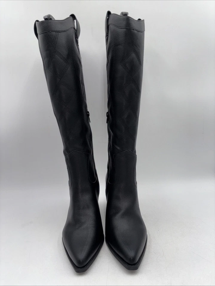 Mix No. Bota de Vaquero 6 Leeah en Cuero Negro Para Mujer Talla 9.5 W Foto 2 de 4