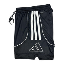 Adidas Shorts Youth Large Black AEROREADY 3-Stripes Basketball Primegreen GL0476