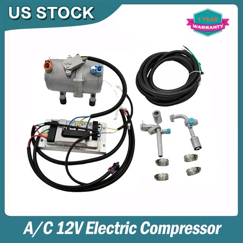 12V A/C Electric Compressor Sets for AC Air Conditioning Car Truck Bus ...