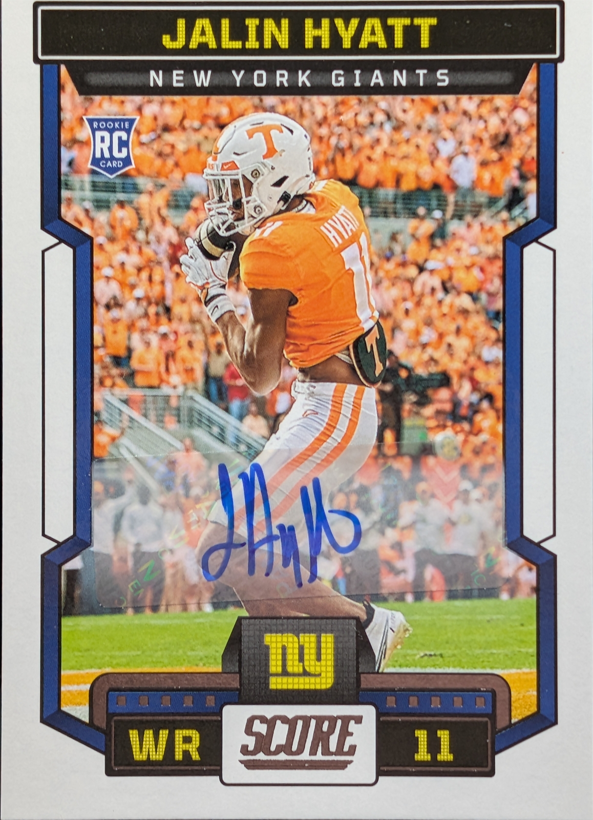 2023 Score Signatures Insert #347 Jalin Hyatt New York Giants AutographSignature