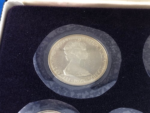 1973 British Virgin Islands Proof Set With Sterling Silver Crown & Certificates - 第 6/11 張圖片