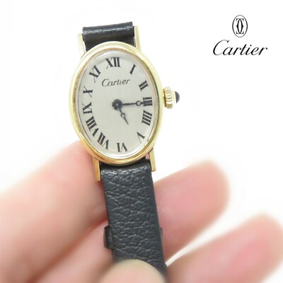 NYJEWEL Cartier Concord Vintage 14K Yellow Gold Mechanical Ladies Watch  Runs