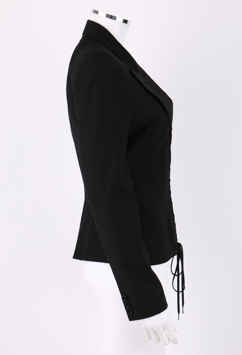 ジャケット ALEXANDER MCQUEEN TWISTED CAVALRY TWILL SPLICED JACKET Men's Twisted Jacket in Black | McQueen US