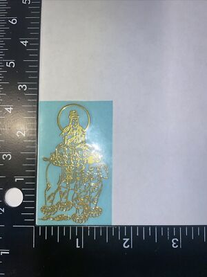 Adorable Delighted Buddhism Buddha Samantabhadra Metallic Sticker普贤菩萨愿众生吉祥平安阿弥陀佛