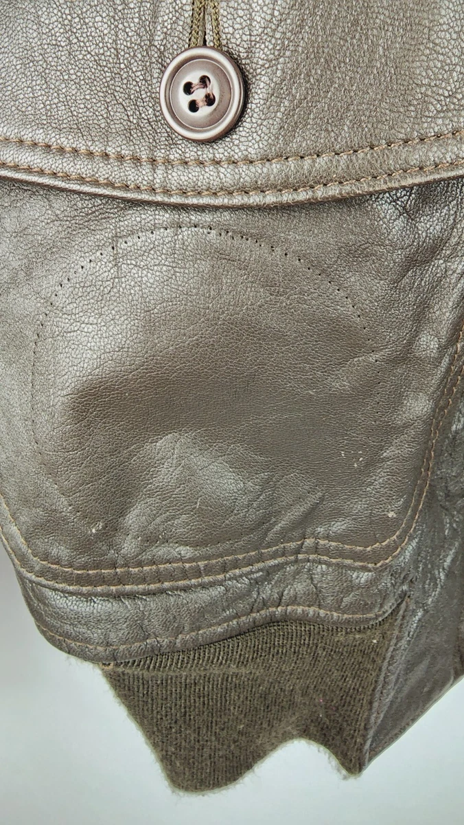 Vintage Avirex Limited Type G-1 U.S. Navy 7823 Leather Bomber Jacket Size  Medium