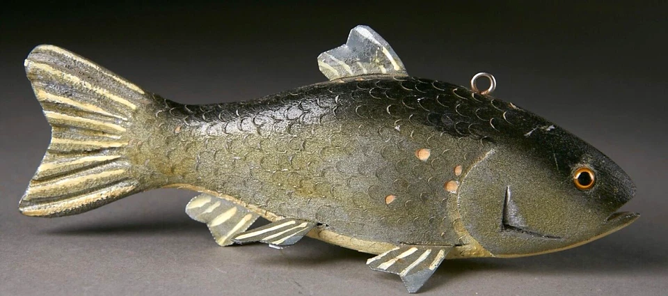 DE COLECCIÓN BROOKS BIG JOHN LDF WISCONSIN PEZ LANZA SEÑUELO FOLCLÓRICO PESCA ARTE SEÑUELO Foto 2 de 4