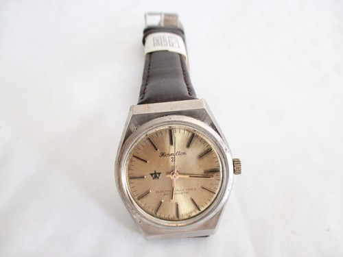 Montre Vintage HORMILTON 23 - Mécanique Manuelle, Boîtier Acier, Bracelet Cuir Neuf