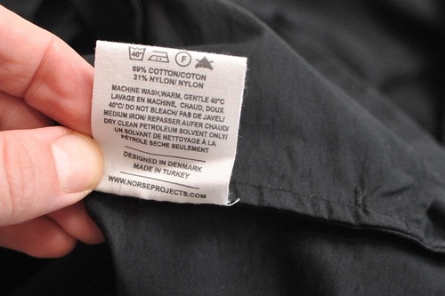 Mens NORSE PROJECTS Black Jens Grosgrain Zip Shirt Overshirt size M - Picture 7 of 9