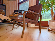 Lounge Chair Vintage 60er Leather Retro Nassjo From Gøte Easy Danish 60s B14a