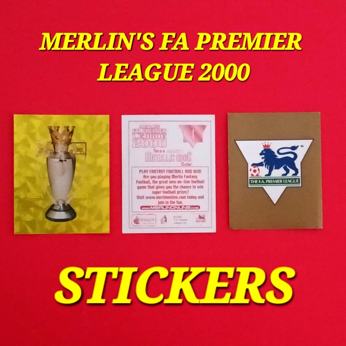 Merlin Premier League 2000 WIMBLEDON Stickers 515 540 You Choose