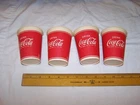 4 Vintage DRINK COCA COLA - HAVE A COKE 9oz Wax Paper Cups