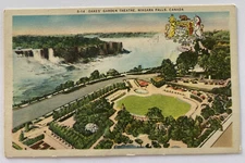 Niagara Falls Oakes Garden Theatre Canada Vintage Postcard 1940s
