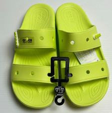 New Crocs Classic Sandals Slides Mens Size 11 Lime Zest Relaxed Fit 206761-3U4
