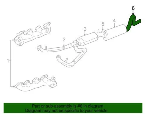 Tubo de extensión de club genuino Ford 2004-2008 E-350 Super Duty E-350 7C2Z-5A212-DA Foto 2 de 2