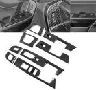 Carbon Fiber Print Window Switch Lift Panel Cover ABS Fits 21-26 F150 F250 F350