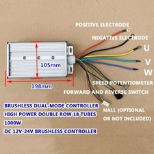 DC12V-24V Brushless Motor Controller DC Speed Regulation Motor Driver 55A 1000W