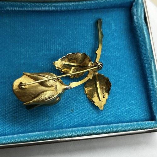 Vintage Giovanni by Longcraft Legend of Christmas Rose Brooch Pin 1966 Flower - Picture 6 of 14