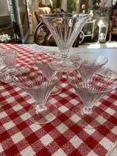 Art Deco - 5 Glas Eisbecher - geriffelt -  au...