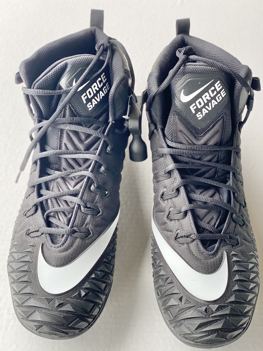 Nike Force Savage Football Cleats (screw in) Black 923304-010 Size