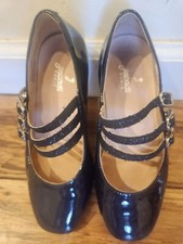 Jacadi Paris Dark Blue Girls Shoes Maryjanes Size 30 US 12