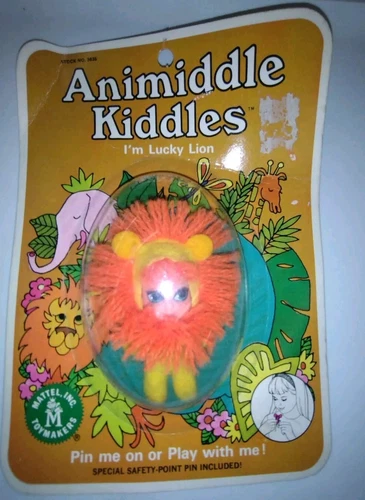 Vintage Liddle Kiddles LUCKY LION Animiddle Miniature Doll Mattel 1968 *ON CARD*