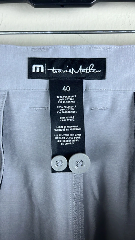 Travis Mathew Mens sz.40 Grey Polyester Shorts - Image 3 of 3