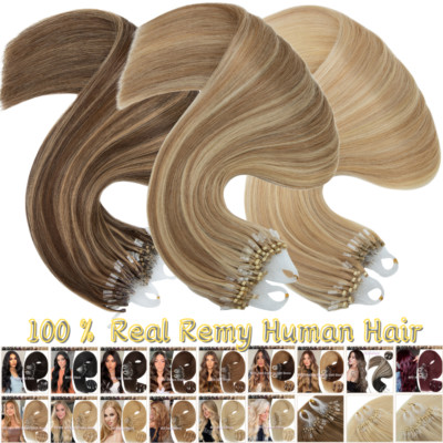 Microring Remy 200S Echthaar Extensions Haarverlängerung Micro Ring Loop Blond