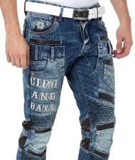 Cipo & Baxx GALAXY Mens Jeans Denim Straight Cut CD637 all Sizes