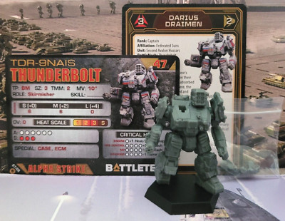 Battletech Thunderbolt, Mech Pilot Cards Davion Heavy Battle Lance Inner Sphere