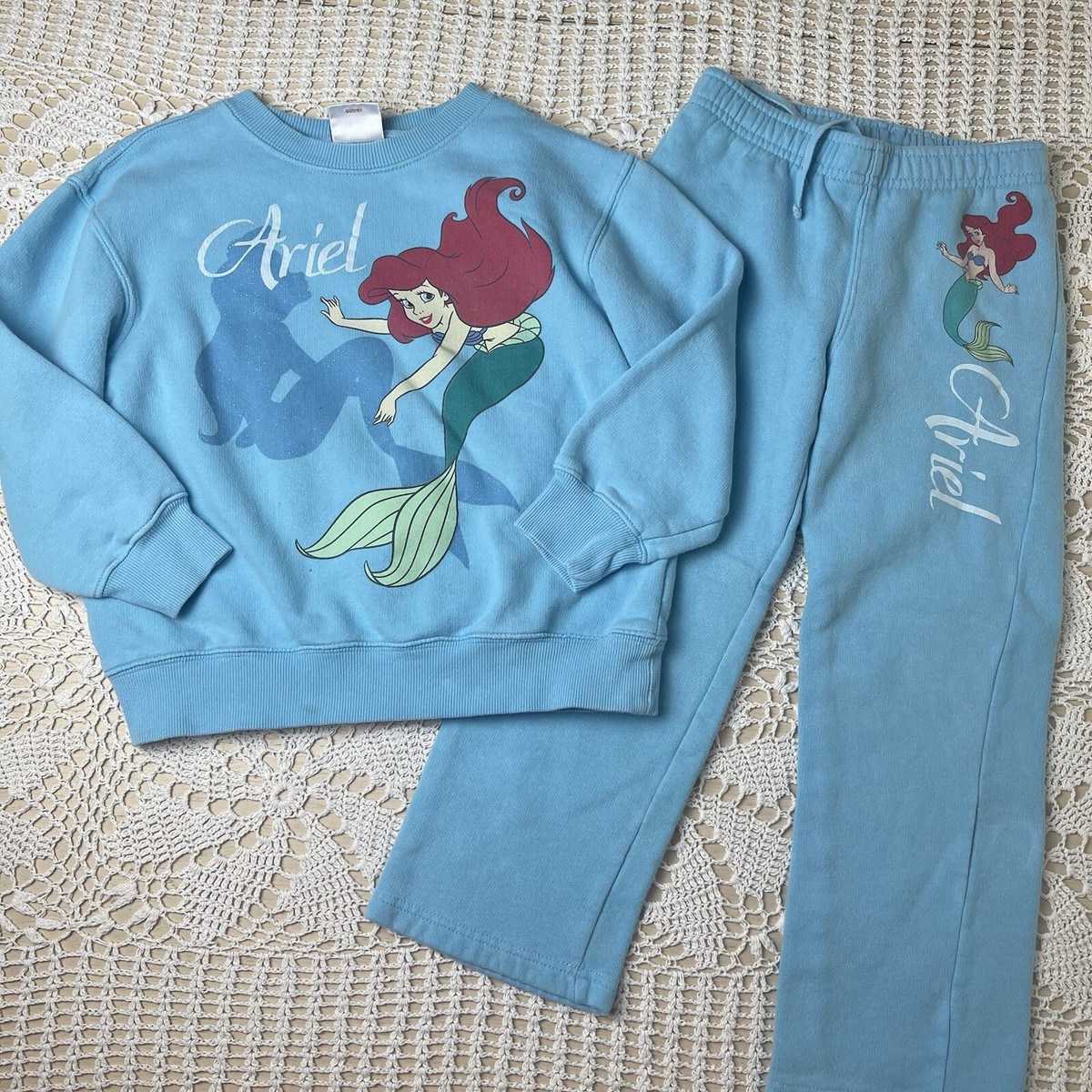 Vintage Y2K Disney Store Girls 7/8 Blue Little Mermaid Ariel