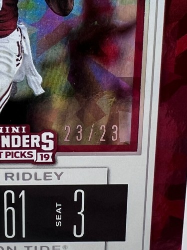 Calvin Ridley - 2019 Contenders Draft Picks #19 Cracked Ice 23/23 Bookend SSP - 第 2/3 張圖片