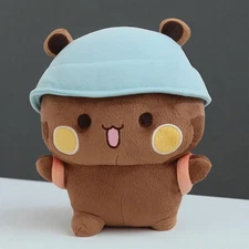 8" Dudu and Bubu Plush Toy, Cute Brown Stuffed Animal, Funny Collectible Gift