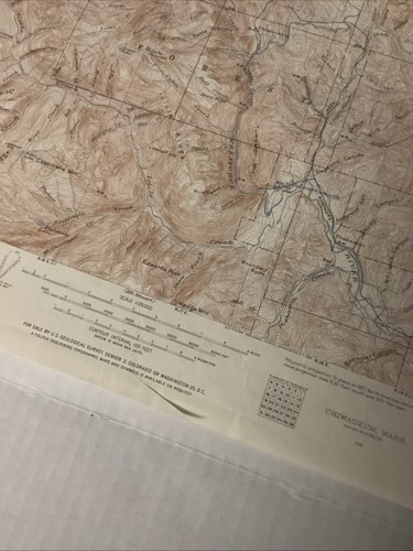 Chiwaukum Quadrangle Washington 1956 USGS Topographical Map Department Interior - Picture 4 of 9