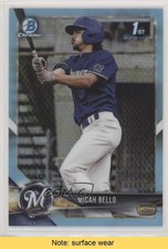2018 Bowman Draft Chrome Sky Blue Refractor /402 Micah Bello #BDC-111 READ 3td