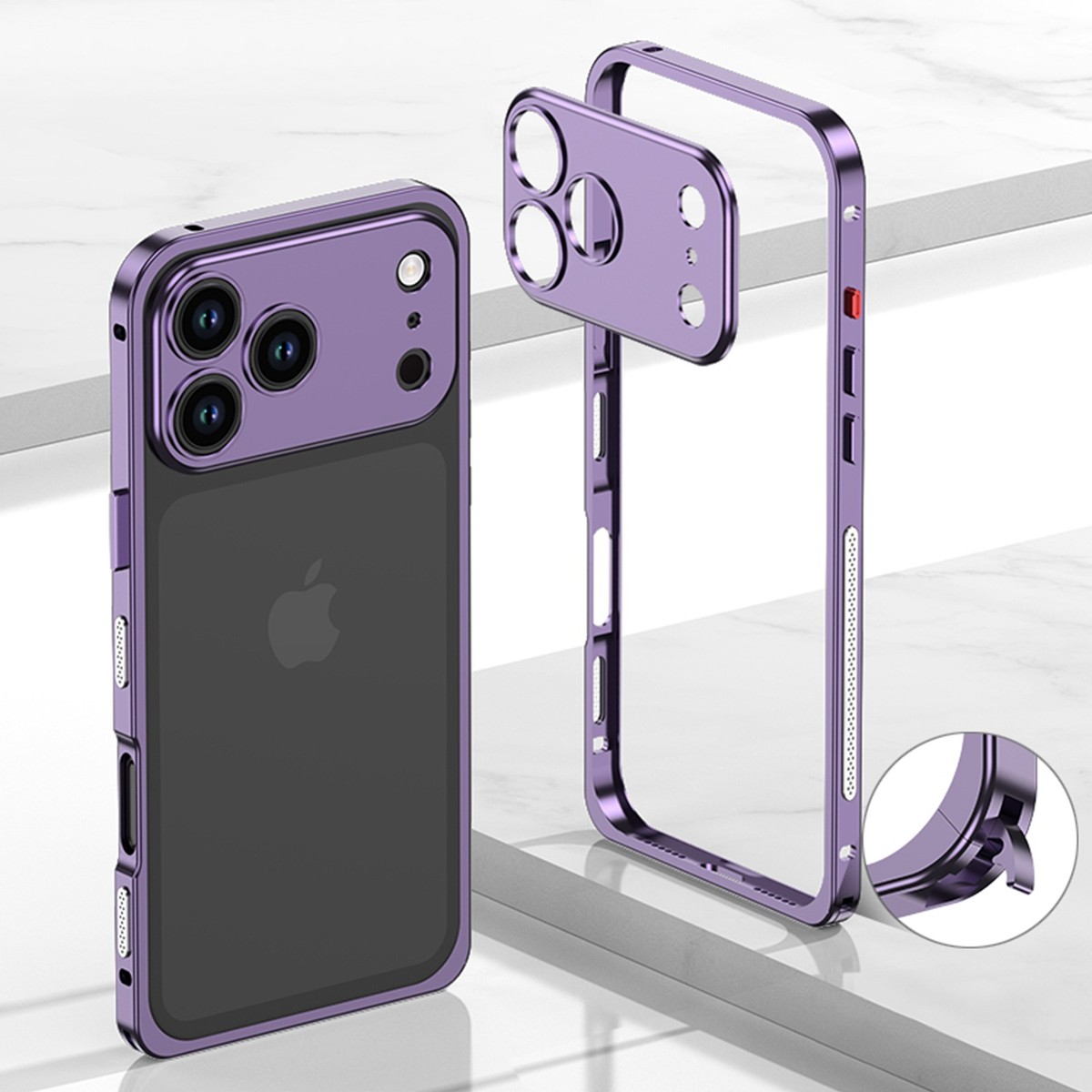 For iPhone 17 Pro Max/17 Pro/17/Air Metal Bumper Case +Camera Lens