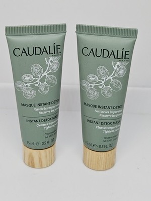 Caudalie Instant Detox Mask Travel Size 0.5 Fl. oz/15ml (LOT OF 2)