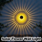 LED Solar Wall Fence Light Lamp Waterproof Outdoor Decorative Garden Metal Lamps