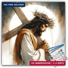 Paint by Numbers Kit for Adults - Jesus Cross Acrylic Adult Paint by Number Kits