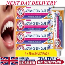 Arm & Hammer Advance Gum Care Mint Toothpaste 75ml x 4 - Removes Plaque Stains 37.17 per litre