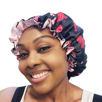 Satin Bonnet for Sleeping Hearts Pattern Bonnet for Protecting Curly Hair