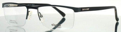 SAFILO ELASTA E7243 R80 Grey Mens Rectangle Half Rim Eyeglasses 55-19-145 B:34