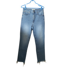 Madewell The Perfect Vintage Jeans Women's Size 28 Medium Wash Raw Hem Denim