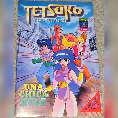 1 Rare 1998 Tetsuko 2 MX Manga Animae La Chica De Acero Ruda Spicy Cat + Poster