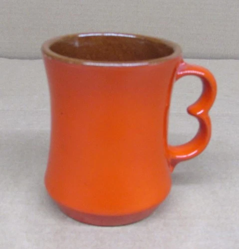 Frankoma Mug C9 Orange Double Trigger Finger