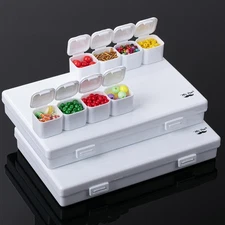 Mr. Pen-Bead Storage 2 Pack-56 Pcs(6.8"x4.4"x1"), White 