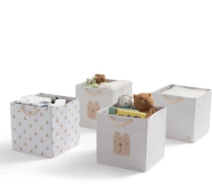 Delta Children Gap Babygap 4 Pack Brannan Bear Fabric Storage Bins With Handles