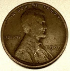 1909 - P Lincoln Wheat Cent Penny Good Condition 1c US Coin 1st Year- 1766