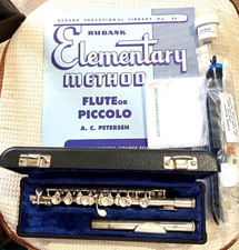 Gemeinhardt Piccolo 4SP Silver Plated w/Original Case, IC Care Kit + RUBANK book