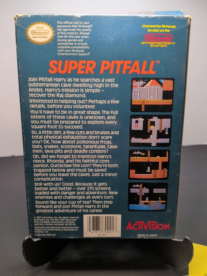 Super Pitfall • 1987 • NES • Nintendo • CIB • Untested • Near Mint Quality!  - Image 4 of 4
